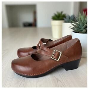 Dansko Tina Mary Jane leather clogs 40 US 9.5-10 walking company exclusive